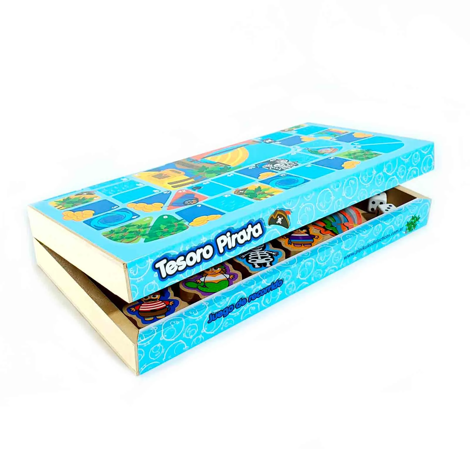 caja abierta juego tesoro pirata