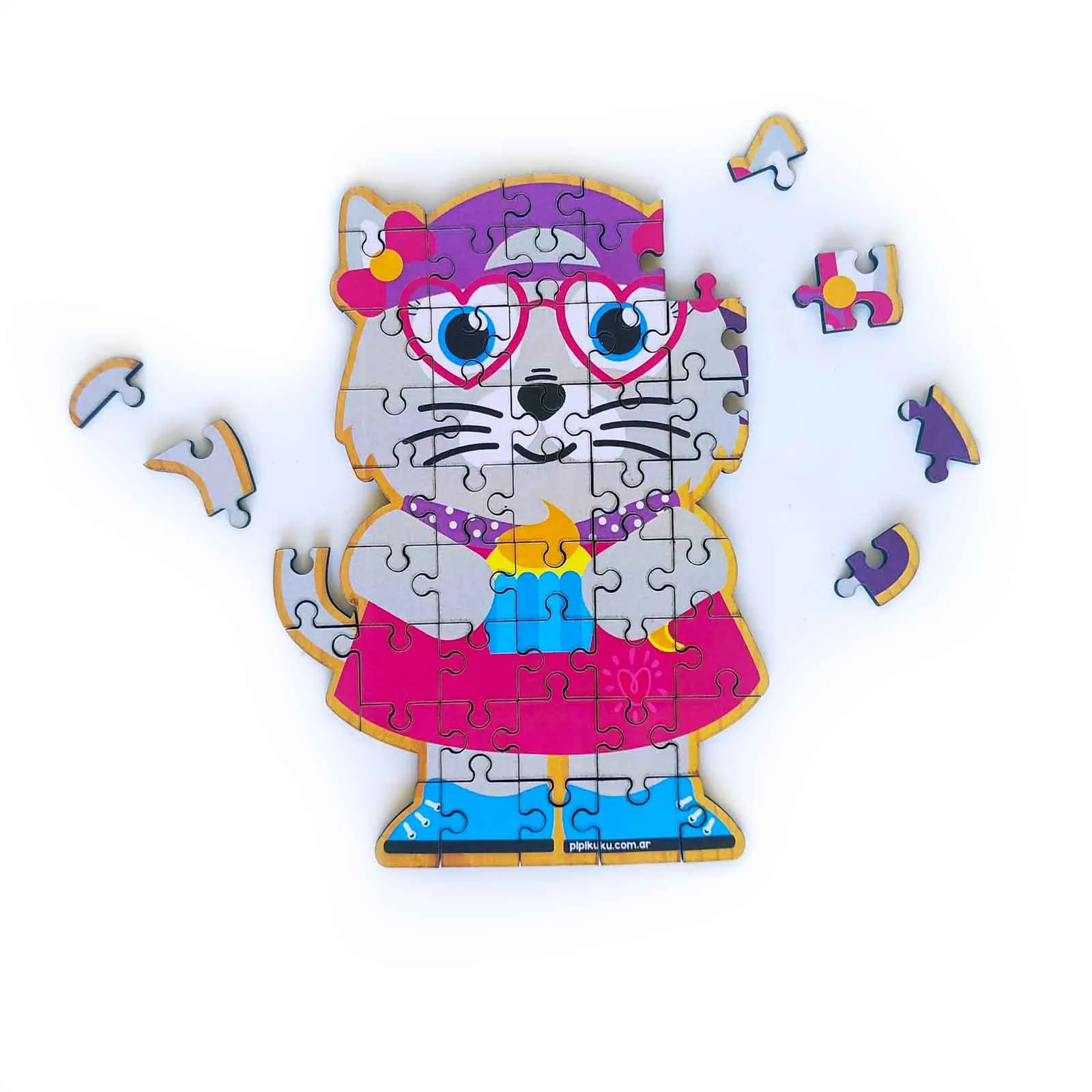 rompecabezas de madera e iman de 4 piezas transportes