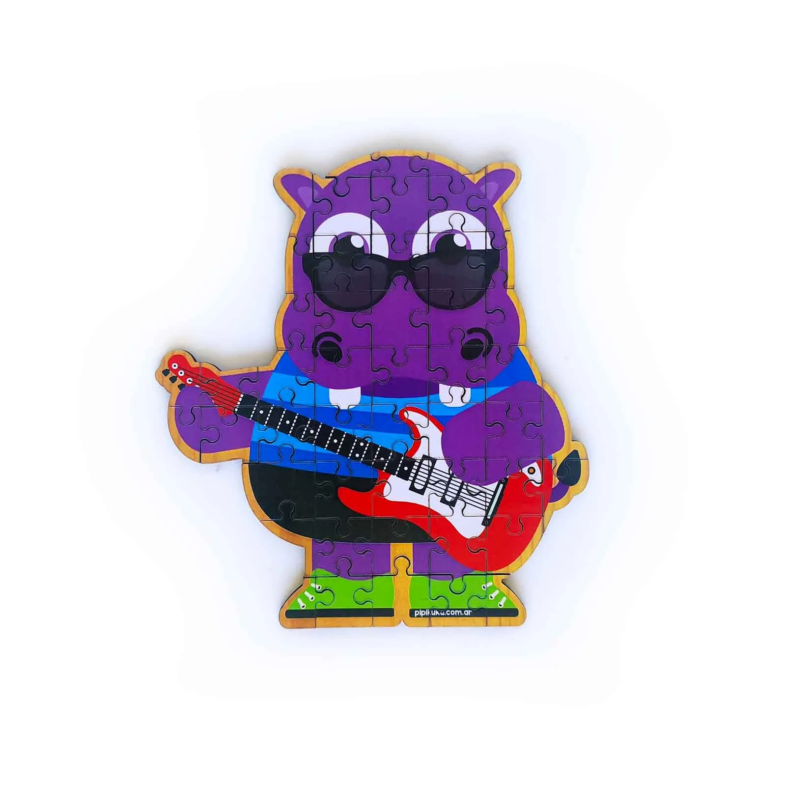 rompecabezas de madera e iman de 4 piezas dinosaurios