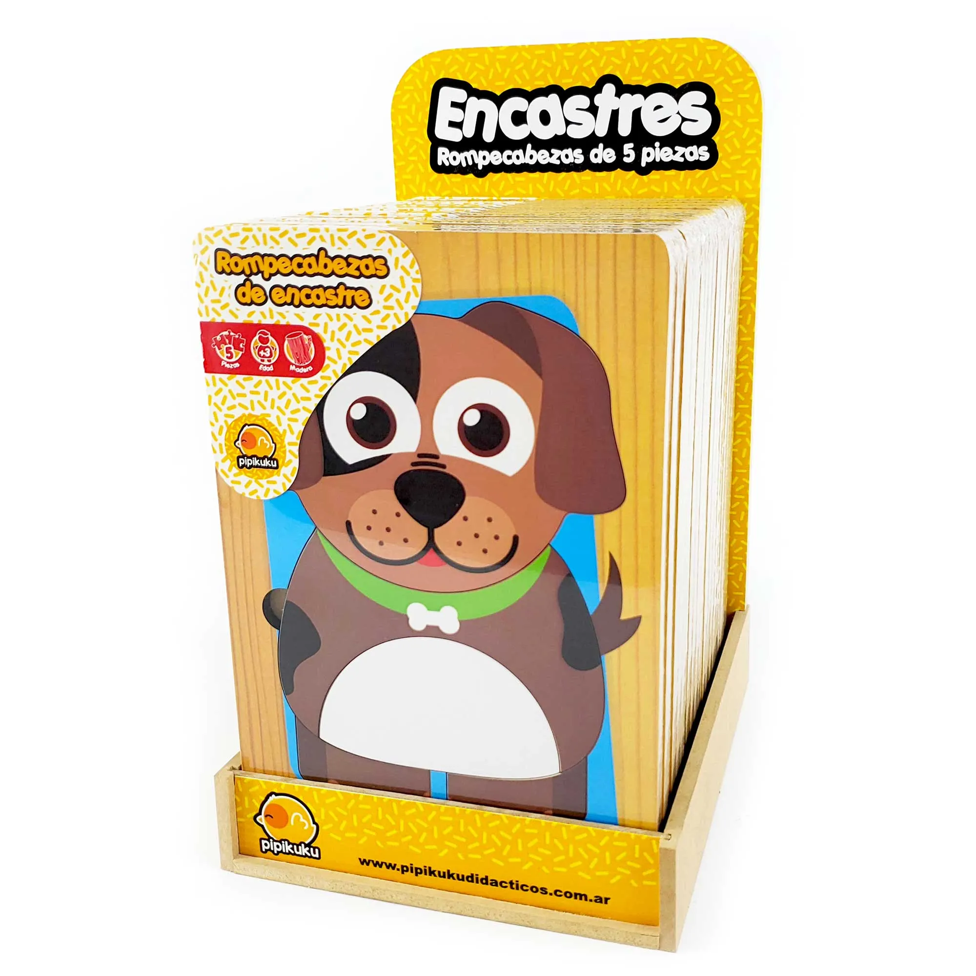 rompecabezas de madera de 5 piezas vaca