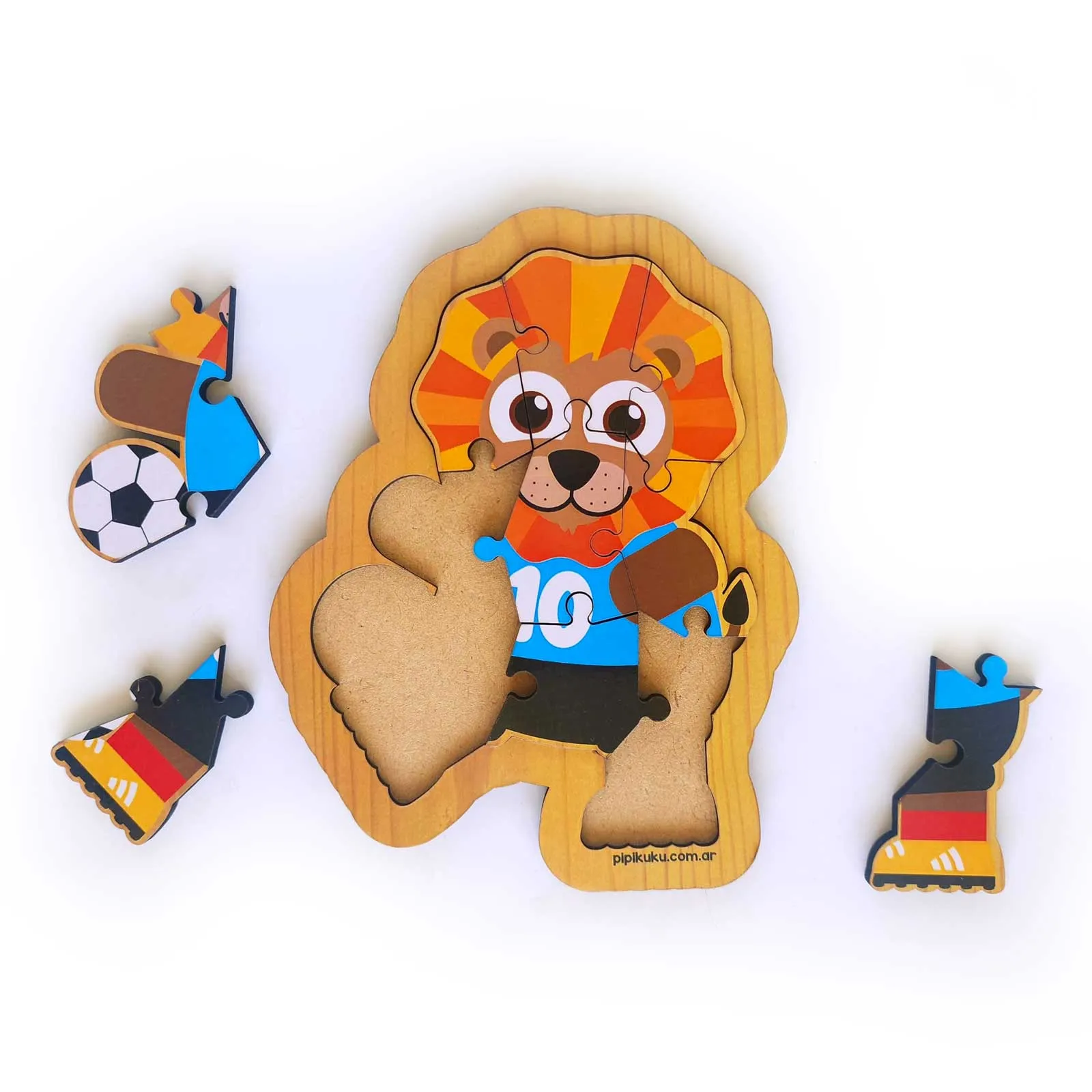 rompecabezas de madera e iman de 4 piezas dinosaurios