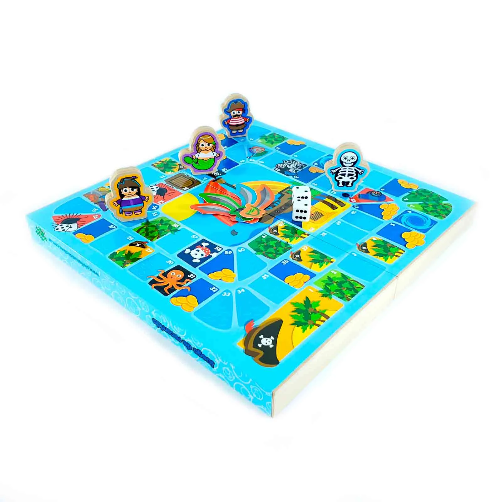 tablero de juego de tesoro piratas