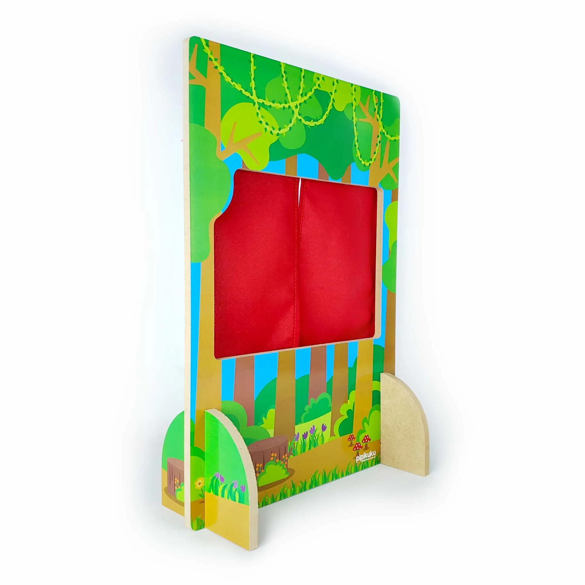 teatro de titeres de dedo bosque