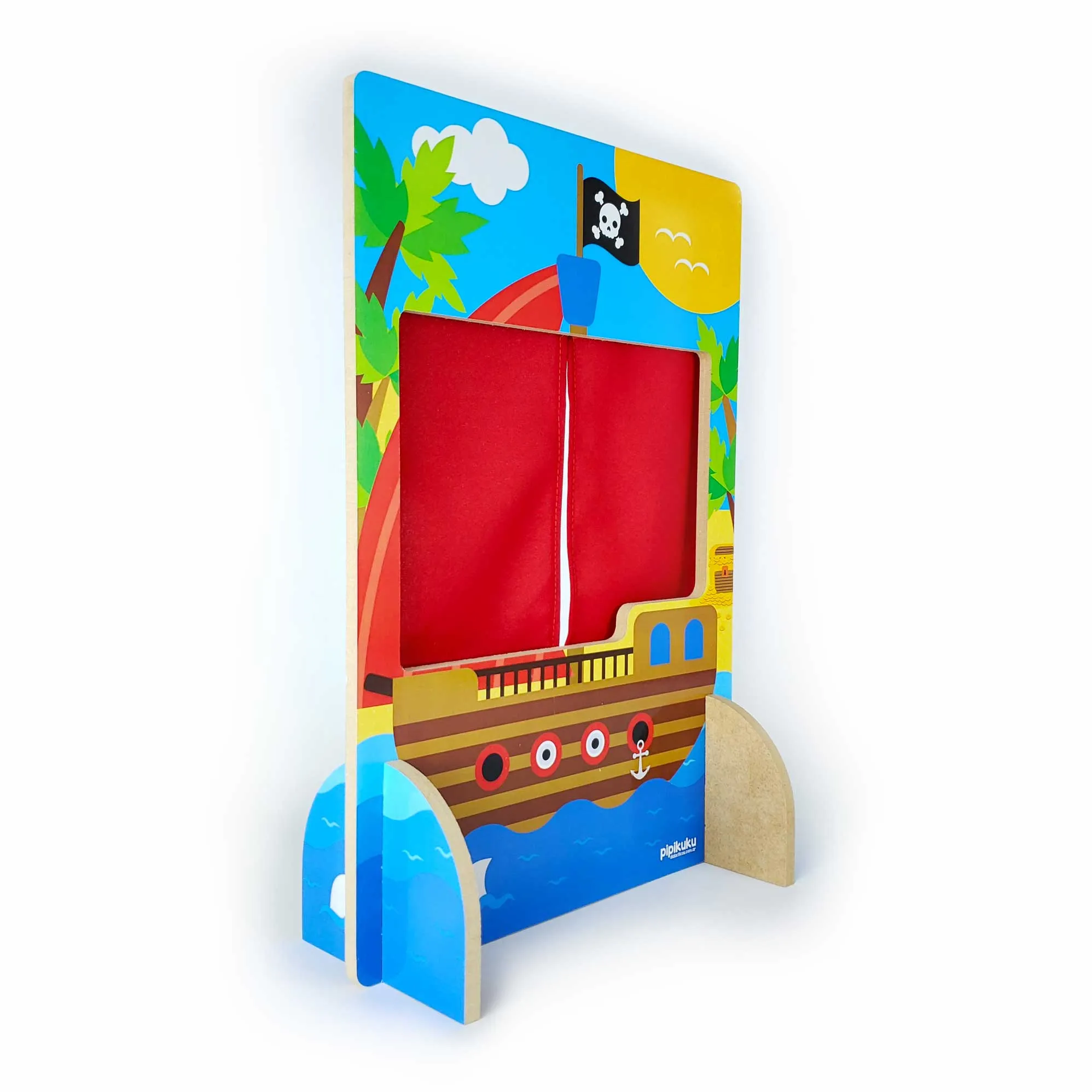 teatro de titeres de dedo piratas